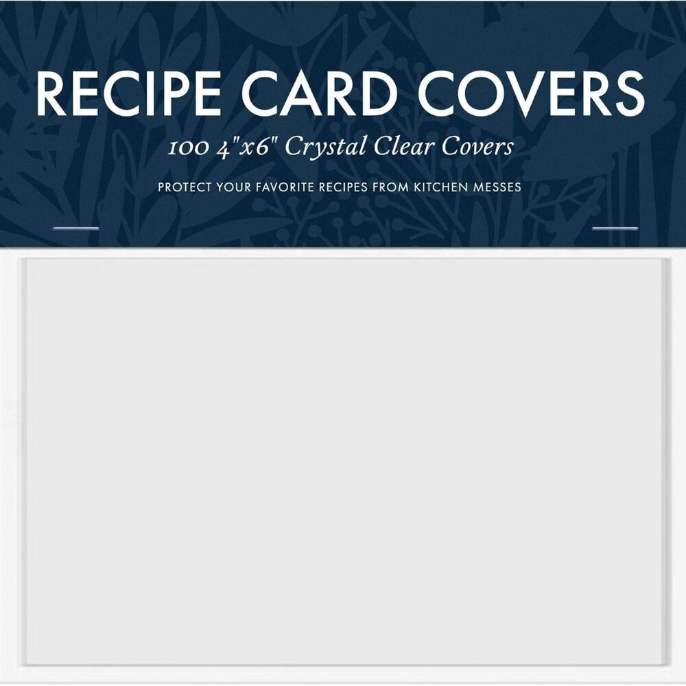 4x6 Recipe Card Protector Sleeves 200 Count | Crystal Clear Covers Protect Your